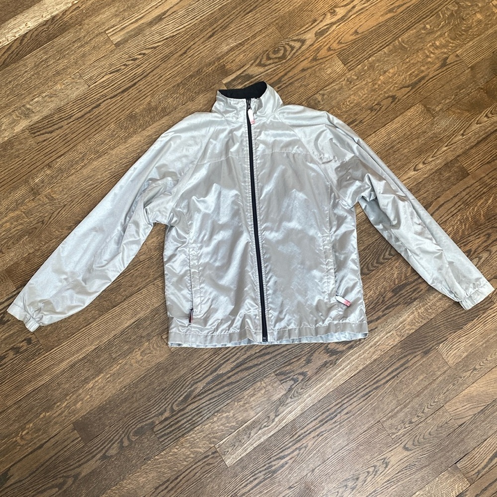 Vintage Silver windbreaker track jacket size S
